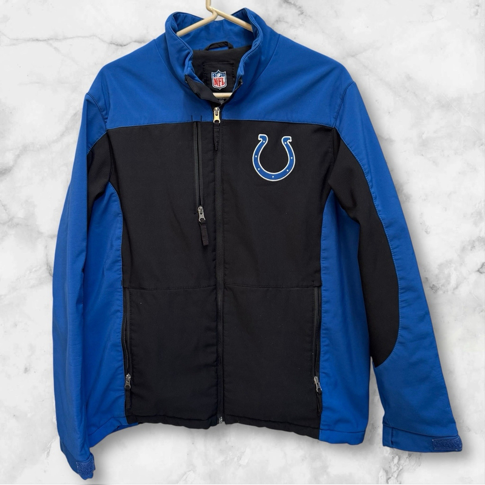 NFL Indianapolis Colts Men’s Softshell Full Zip Jacket Coat Size Medium EUC
